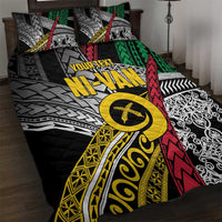 Vanuatu Proud to be Ni-van Personalised Quilt Bed Set with Mutis En Atan Patterns