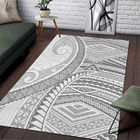 American Samoa White Sunday Area Rug Polynesian Lotu Tamaiti - Polynesian Pride