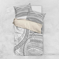 American Samoa White Sunday Bedding Set Polynesian Lotu Tamaiti - Polynesian Pride