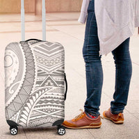 American Samoa White Sunday Luggage Cover Polynesian Lotu Tamaiti - Polynesian Pride