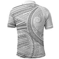 American Samoa White Sunday Polo Shirt Polynesian Lotu Tamaiti - Polynesian Pride