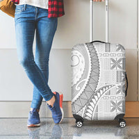 Niue White Sunday Luggage Cover Niuean Lotu Tamaiti Hiapo Pattern - Polynesian Pride