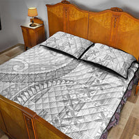 Niue White Sunday Quilt Bed Set Niuean Lotu Tamaiti Hiapo Pattern - Polynesian Pride