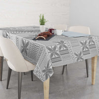 Niue White Sunday Tablecloth Niuean Lotu Tamaiti Hiapo Pattern - Polynesian Pride