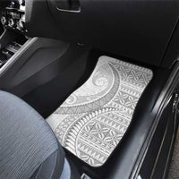 Polynesian White Sunday Car Mats Lotu Tamaiti Melanesian Pattern - Polynesian Pride