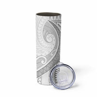 Polynesian White Sunday Skinny Tumbler Lotu Tamaiti Melanesian Pattern LT9 - Polynesian Pride