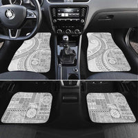 Samoa Siapo White Sunday Car Mats Lotu Tamaiti Polynesian White Pattern - Polynesian Pride