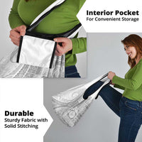 Samoa Siapo White Sunday Grocery Bag Lotu Tamaiti Polynesian White Pattern - Polynesian Pride