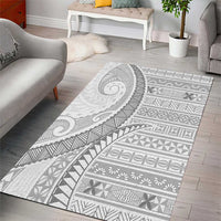 Tokelau White Sunday Area Rug Lotu Tamaiti Ngatu Tokelau Feletoa Manulua - Polynesian Pride