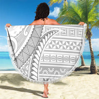 Tokelau White Sunday Beach Blanket Lotu Tamaiti Ngatu Tokelau Feletoa Manulua - Polynesian Pride
