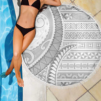 Tokelau White Sunday Beach Blanket Lotu Tamaiti Ngatu Tokelau Feletoa Manulua - Polynesian Pride