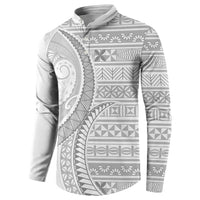 Tokelau White Sunday Button Sweatshirt Lotu Tamaiti Ngatu Tokelau Feletoa Manulua - Polynesian Pride