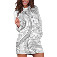 Tokelau White Sunday Hoodie Dress Lotu Tamaiti Ngatu Tokelau Feletoa Manulua - Polynesian Pride