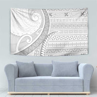 Tokelau White Sunday Tapestry Lotu Tamaiti Ngatu Tokelau Feletoa Manulua - Polynesian Pride