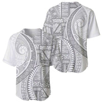 Tonga White Sunday Baseball Jersey Lotu Tamaiti Ngatu Tribal - Polynesian Pride