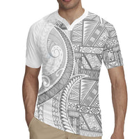 Tonga White Sunday Rugby Jersey Lotu Tamaiti Ngatu Tribal - Polynesian Pride