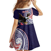American Samoa Bald Eagle Personalized Family Matching Off Shoulder Maxi Dress and Hawaiian Shirt Polynesian Teuila Flowers - Polynesian Pride