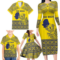 Niue Crab Personalised Family Matching Long Sleeve Bodycon Dress and Hawaiian Shirt Niuean Hiapo Pattern - Polynesian Pride