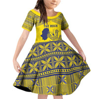 Niue Crab Personalised Family Matching Off Shoulder Short Dress and Hawaiian Shirt Niuean Hiapo Pattern - Polynesian Pride