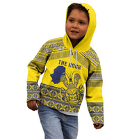 Niue Crab Personalised Kid Hoodie Niuean Hiapo Pattern - Polynesian Pride