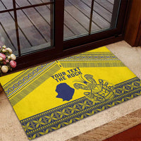 Niue Crab Personalised Rubber Doormat Niuean Hiapo Pattern - Polynesian Pride