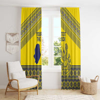 Niue Crab Personalised Window Curtain Niuean Hiapo Pattern - Polynesian Pride