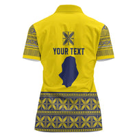 Niue Crab Personalised Women Polo Shirt Niuean Hiapo Pattern - Polynesian Pride