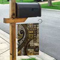 Vintage Samoa Siapo Mamanu Garden Flag Gold Samoan Tapa Motif - Polynesian Pride