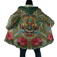 Hawaii Tiki Mask Personalized Cloak Mele Kalikimaka i Iulai!