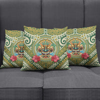 Hawaii Tiki Mask Pillow Cover Mele Kalikimaka i Iulai! LT9 - Polynesian Pride