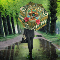 Hawaii Tiki Mask Umbrella Mele Kalikimaka i Iulai! LT9 - Polynesian Pride