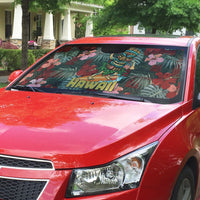 Hawaii Tiki Surfing Auto Sun Shade Mele Kalikimaka i Iulai! LT9 - Polynesian Pride