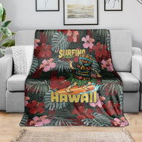Hawaii Tiki Surfing Blanket Mele Kalikimaka i Iulai!