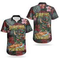 Hawaii Tiki Surfing Couples Matching Tank Maxi Dress and Hawaiian Shirt Mele Kalikimaka i Iulai! LT9 - Polynesian Pride