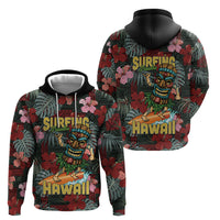 Hawaii Tiki Surfing Hoodie Mele Kalikimaka i Iulai! LT9 - Polynesian Pride
