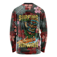 Hawaii Tiki Surfing Long Sleeve Shirt Mele Kalikimaka i Iulai!