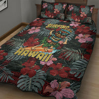Hawaii Tiki Surfing Quilt Bed Set Mele Kalikimaka i Iulai! LT9 - Polynesian Pride