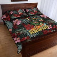 Hawaii Tiki Surfing Quilt Bed Set Mele Kalikimaka i Iulai! LT9 - Polynesian Pride