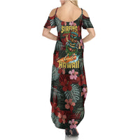 Hawaii Tiki Surfing Summer Maxi Dress Mele Kalikimaka i Iulai! LT9 - Polynesian Pride