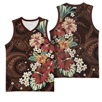 Kanoa Hawai'i Hibiscus Basketball Jersey Polynesian Tribal Tattoo Pattern Floral Elements