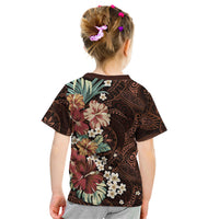 Kanoa Hawai'i Hibiscus Kid T Shirt Polynesian Tribal Tattoo Pattern Floral Elements