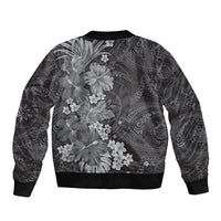 Pauli Hawai'i Hibiscus Bomber Jacket Polynesian Tribal Tattoo Pattern Floral Elements