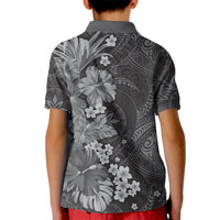Pauli Hawai'i Hibiscus Kid Polo Shirt Polynesian Tribal Tattoo Pattern Floral Elements