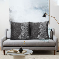 Pauli Hawai'i Hibiscus Pillow Cover Polynesian Tribal Tattoo Pattern Floral Elements