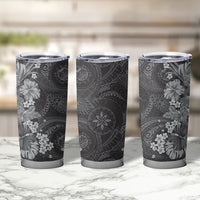 Pauli Hawai'i Hibiscus Tumbler Cup Polynesian Tribal Tattoo Pattern Floral Elements