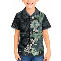 Pauliuli Hawai'i Hibiscus Hawaiian Shirt Polynesian Tribal Tattoo Pattern Floral Elements