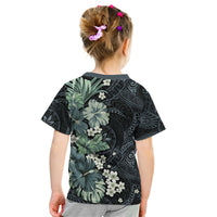 Pauliuli Hawai'i Hibiscus Kid T Shirt Polynesian Tribal Tattoo Pattern Floral Elements