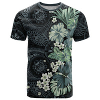 Pauliuli Hawai'i Hibiscus T Shirt Polynesian Tribal Tattoo Pattern Floral Elements