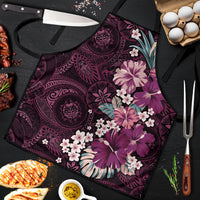 Poni Mama Hawai'i Hibiscus Apron Polynesian Tribal Tattoo Pattern Floral Elements
