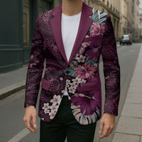 Poni Mama Hawai'i Hibiscus Blazer Polynesian Tribal Tattoo Pattern Floral Elements